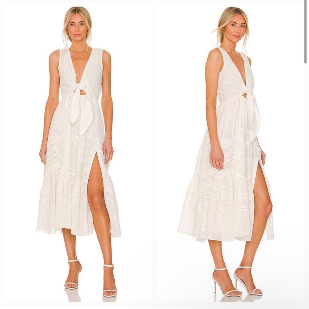 Hemant & Nandita Juhi Midi Dress in White